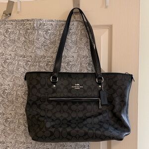 Coach Dark Gray Signature Tote